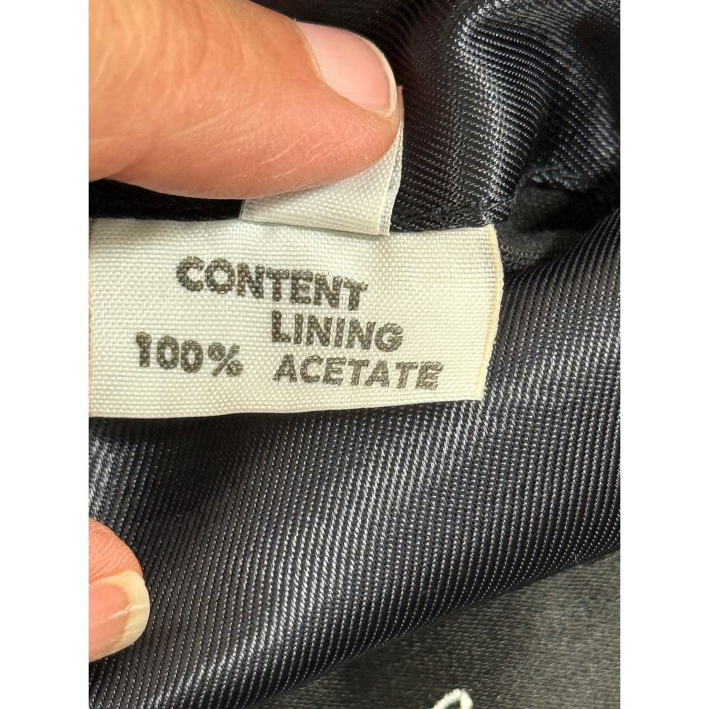 Vintage Ron Chereskin Cashmere Blend Overcoat 42R Black Double Breasted Italy - Picture 9 of 10